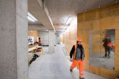 Rathausunterführung, nach einjähriger Bauzeit im Rohbau, vor Wiedereröffnung (Bild: Urs Bucher)