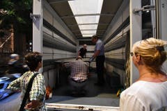 21.50: Das grosse Thurgauer Relief ist wieder eingeladen und bereit für die Rückreise. (Bild: Manuel Nagel)