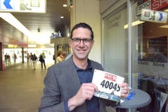 Pius Barmet, Horw, Startnummer 40 045, zum 41. Stadtlauf: «Meine Tochter hat mich dazu motiviert, am Stadtlauf mitzumachen.» (Bild: LZ)