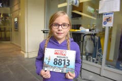 Margarete Mützel, Stadt Luzern, Startnummer 8813, zum 41. Stadtlauf: «Ich freue mich natürlich am meisten auf die Medaille, die wir im Ziel erhalten.» (Bild: LZ)