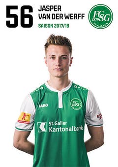 Jasper van der Werff: Note 3,5. Trotz eines Fehlers, der beinahe zum 0:2 führt, ist er noch St. Gallens agilster Abwehrspieler. (Bild: pd)