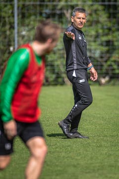 Fussball. Erstes Training des FCSG unter Boro Kuzmanovic, Interimstrainer. (Bild: Michel Canonica)