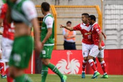 Jonathan Sabbatini feiert das Tor zum 1:0 für Lugano. (Bild: Keystone)
