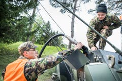 Volltruppenübung Trium der Schweizer Armee Seerücken (Bild: Andrea Stalder)