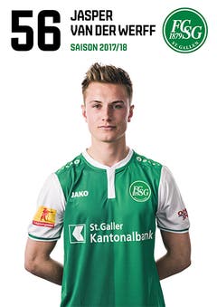 Jasper van der Werff: Note 3,5. Trotz eines Fehlers, der beinahe zum 0:2 führt, ist er noch St. Gallens agilster Abwehrspieler. (Bild: pd)