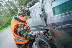Volltruppenübung Trium der Schweizer Armee Seerücken (Bild: Andrea Stalder)