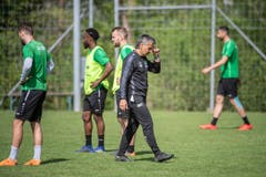 Interimstrainer Boro Kuzmanovic im ersten Training beim FC St.Gallen. (Bild: Michel Canonica)