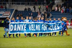 Der FC Luzern verabschiedet sich von den Fans nach Spiel. | Bild: Philipp Schmidli (Luzern, 13. Mai 2018)