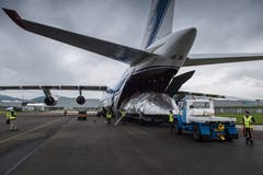 Das Das Startgewicht beträgt 450'000 Kilogramm. | Bild: Boris Bürgisser (Emmen, 15. Mai 2018)