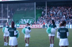 Bereits im Espenmoos kamen die Cheerleader des FC St.Gallen zu Pauseneinsätzen. (Michael Freisager)