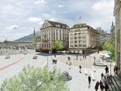 Ein wichtiges Ziel des Stadtrats ist, den Schwanenplatz carfrei zu gestalten. Visualisierung: Stadt Luzern