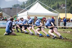 Der Seilziehclub aus Thurtal. Bild: Manuela Jans-Koch (Stans, 19. Mai 2018)