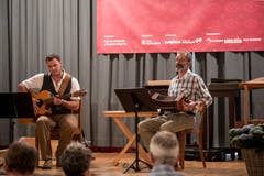 Lorenz Mühlemann (links) und David Joss | Bild: Manuela Jans-Koch (Altdorf, 19. Mai 2018)