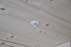 Die Sprinkler sind an allen Zimmerdecken angebracht worden, falls einmal ein Brand ausbrechen sollte. (Bild: Timon Kobelt)