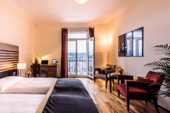 Zimmer im Art Deco Stil. Das Hotel hat 62 individuell eingerichtete Zimmer. Bild: PD