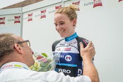 Desiree Ehrler bei der Siegerehrung. (Bild: Christian H. Hildebrand (Hagendorn, 27. Mai 2018)