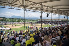 Blick in die Festarena in Hohenrain. (Bild: Urs Flüeler / Keystone)