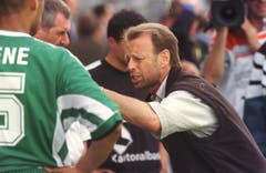St.Gallen-Trainer Roger Hegi vor der Verlängerung. (Rainer Bolliger)