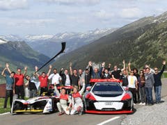 Eine grosse Crew ist nötig für einen solchen Video-Clip. (Bild: Audi AG, Spiringen, 28. Mai 2018)