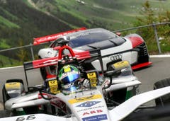 Die beiden Fahrzeuge, die auch am Formel-E-Rennen im Einsatz stehen. (Bild: Audi AG, Spiringen, 28. Mai 2018)