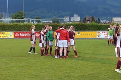 Freude beim Team Amt Entlebuch über den Cupsieg. (Bild: Michael Wyss (Brunnen, 31. Mai 2018))