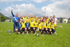 Die siegreichen B-Juniorinnen des FC Baar. (Bild: Michael Wyss (Brunnen, 31. Mai 2018))