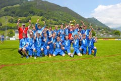 Die siegreichen C-Junioren des Teams Sempachersee. (Bild: Michael Wyss (Brunnen, 31. Mai 2018))