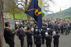 Musikalische Umrahmung des Anlasses durch den Musikverein Dallenwil und dem Trio Wisi, Werni und Toni. (Bild: Robert Hess)