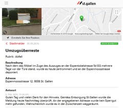 Dass einer beim Zügeln ein Möbelstück am Strassenrand "vergessen" hat, ist im Stadtmelder ab und zu zu lesen. Dazu gibt's auch noch eine Luxusvariante, nämlich...