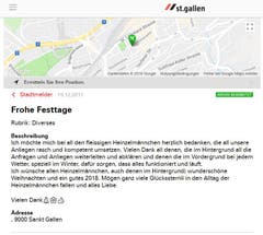 Ein Dank und ein Weihnachtswunsch. (Illustration: Stadt St.Gallen)
