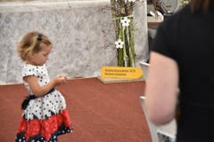 Passend zum Thema Wandern schenkt der Vorstand der St.Galler Wanderwege Imelda Stadler einen Wegweiser.