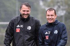 Assistenztrainer Michael Silberbauer (links) und Christian Schwegler (Bild: Martin Meienberger / Freshfocus (Luzern, 13. Juni 2018))