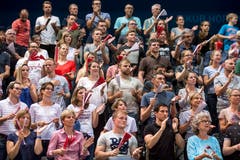 3450 Zuschauer sorgten in der Bossard-Arena für Stimmung (Bild: Alexandra Wey / Keystone)