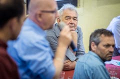 Frauenfeld TG - Informationsanlass der Thurgauer Zeitung im Brauhaus Sternen. Peter Exinger, Robert Zahnd, Paul Koch. Bild: Reto Martin