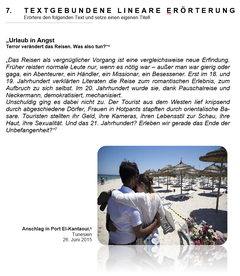 Frage aus dem Bereich Deutsch. (Quelle: Kantonsschule Trogen)