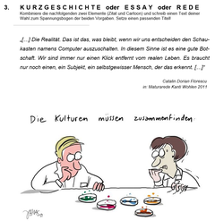 Frage aus dem Bereich Deutsch. (Quelle: Kantonsschule Trogen)