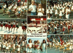 Eine Ansichtskarte fürs Kinderfest 1977. (Bild: Stadtarchiv der Ortsbürgergemeinde St.Gallen)
