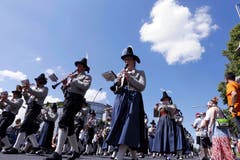 Impressionen vom Blasmusikfestival.Im Bild: Musikkapelle Obertilliach. Bild: Werner Schelbert (Zuger Zeitung)