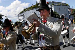 Musikkapelle Obertilliach. Bild: Werner Schelbert (Zuger Zeitung)