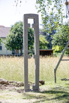 ... mit seiner Basalt-Skulptur "Fanum".
