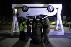 Die arabischen Frauen werden für alle mögliche Situationen vorbereitet. Bild: Sean Gallup/Getty (Jeddah, 21. Juni 2018)