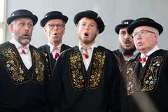 Jodeln Vorträge in der Hofmatt Turnhalle, der Jodelclub Engelberg. (Bild: Eveline Beerkircher (Schötz, 23. Juni 2018))