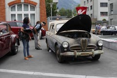 Am Alfa-Romeo-Treffen in Altdorf gab es einen echten Scheunenfund zu bestaunen. Baujahr 1950. (Bild: Florian Arnold, 24. Juni 2018)