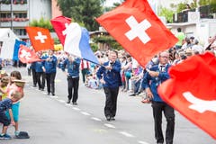 Fahnenschwinger Wilihof (Bild: Manuela Jans-Koch. Schötz 24.Juni 2018)