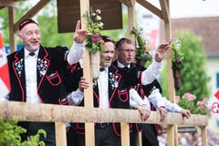 Festumzug am Jodlerfest Schötz. Im Bild: Jodlerklub Fruttklänge Kerns. (Bild: Manuela Jans-Koch. Schötz 24.Juni 2018)