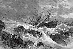 Die Havarie des Auswandererschiffes «SS Atlantic» an Neuschottlands Küste am 1. April 1873 forderte 545 Todesopfer, davon 31 aus Sevelen und Wartau. (Bild: Aus «Harper’s Weekly» vom 19. April 1873)