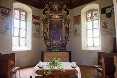 Der Hochaltar der Schlachtkapelle. (Bild: Boris Bürgisser, 18. Juni 2018)