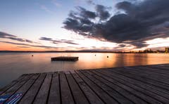 Abendstimmung am Zugersee - aufgenommen in Zug. (Bild: Daniel Hegglin, 26.06.2018)