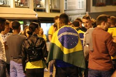 Auf dem Bohl war am Donnerstagabend die brasilianische Flagge allgegenwärtig.