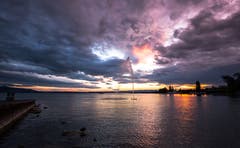 Abendstimmung am Zugersee. (Bild: Daniel Hegglin (Zug, 28. Juni 2018))